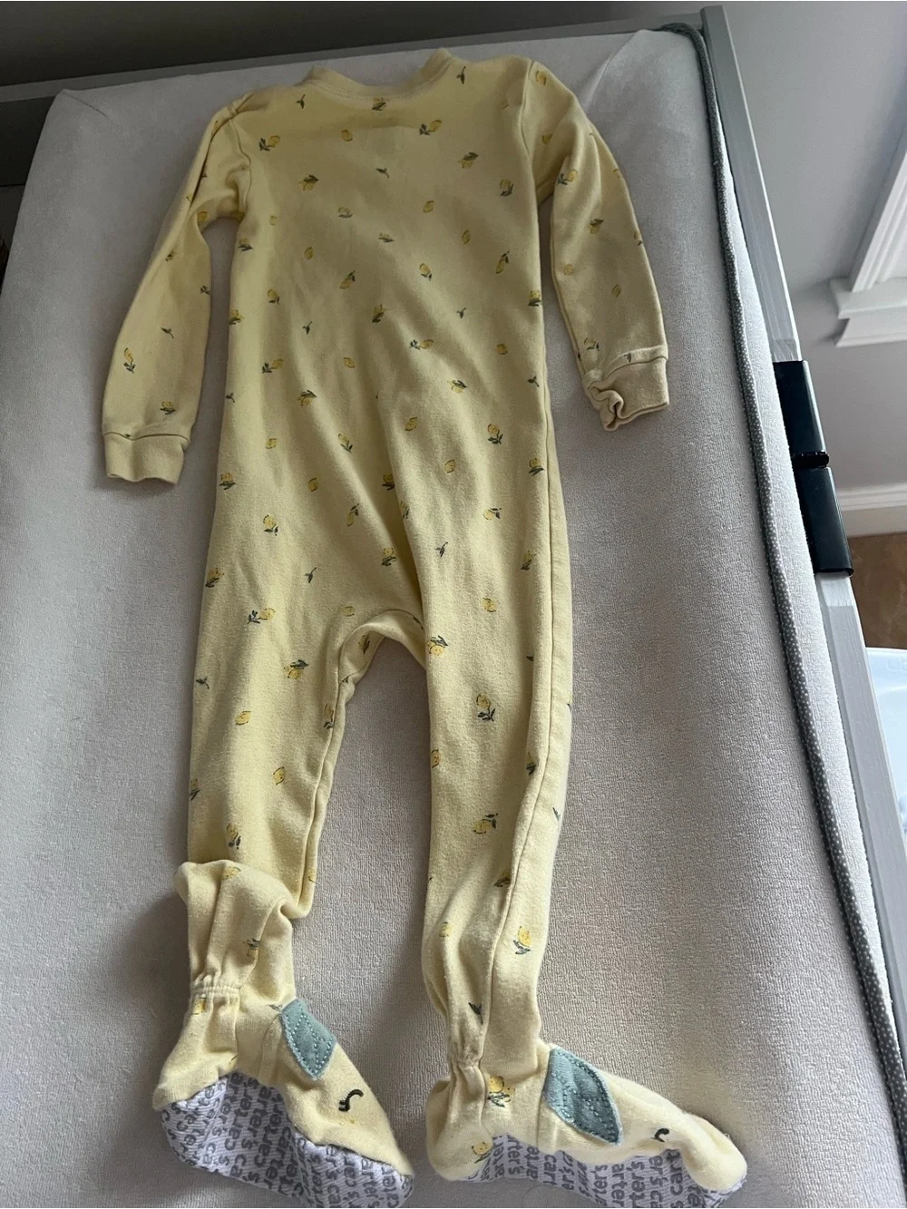 Yellow Toddler Footed One-Piece Pajamas - Soft Cotton